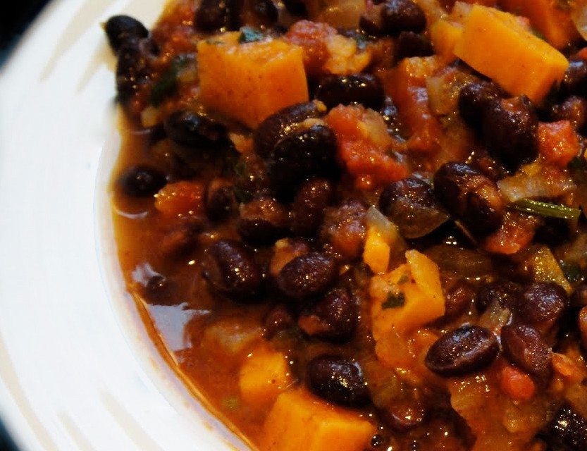 Meatless Vegetarian Black Bean and Sweet Potato Chili Recipe