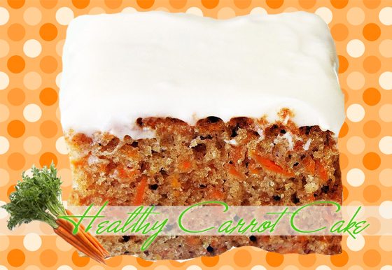 Healthy Low Fat Carrot Cake with Cream Cheese Frosting