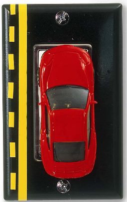 CARS 2 Crafts:  DIY Race Car Light Switch Cover Makeover