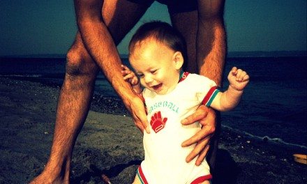 Photo of the Day:  My Baby and Husband at the Beach 1989