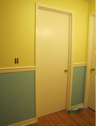 Nearly finished painting the hallway and doors