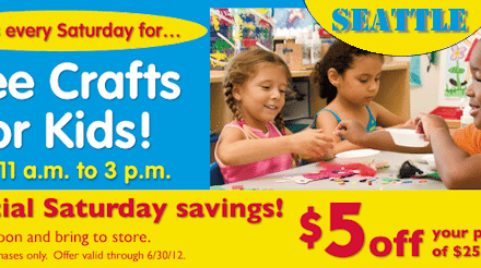 SEATTLE: Free Summer Crafts for Kids at Lakeshore Learning Store