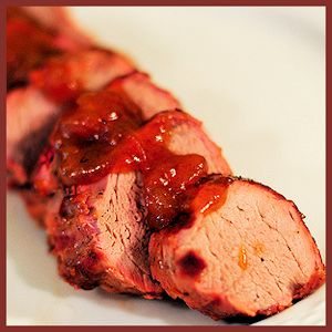 Apricot-Glazed Pork Tenderloin on the grill by Serious Eats