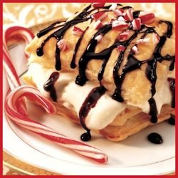 Easy White Chocolate Peppermint Napoleons by Betty Crocker - made with puff pastry