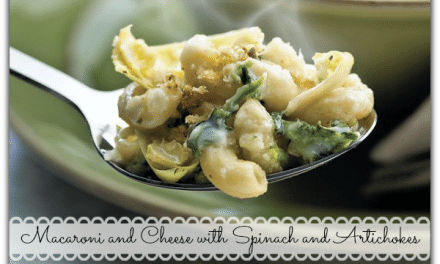 Macaroni and Cheese Casserole with Spinach and Artichokes Recipe