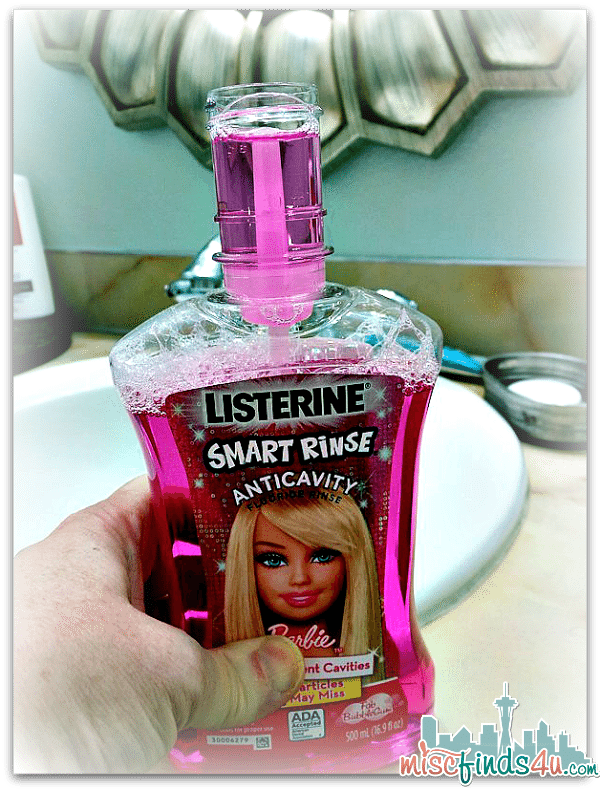 Listerine Smart Rinse Anticavity Barbie Bubblegum Flavor