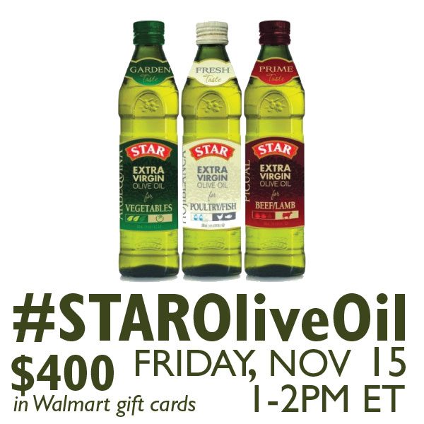 Star Olive Oil Twitter Party RSVP – 11/15 1pm #STAROliveOil