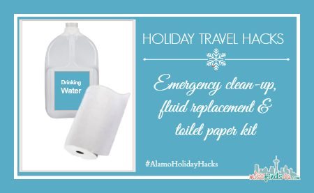 Holiday Travel Hacks - Emergency Clean Up and Fluid Kit  #AlamoHolidayHacks  Ad
