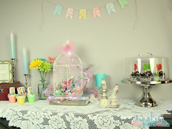 Easy Easter Crafts: Wooden Pennant Banner - Easter Dessert Table - DIY Craft Ideas
