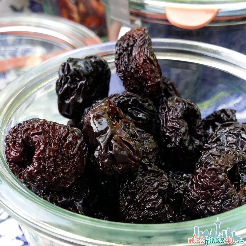 Homemade dried whole cherries - ready for baking or snacking!