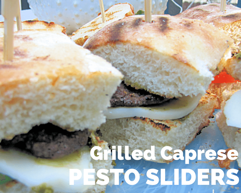 Sliders Recipe: Grilled Caprese Pesto Appetizers