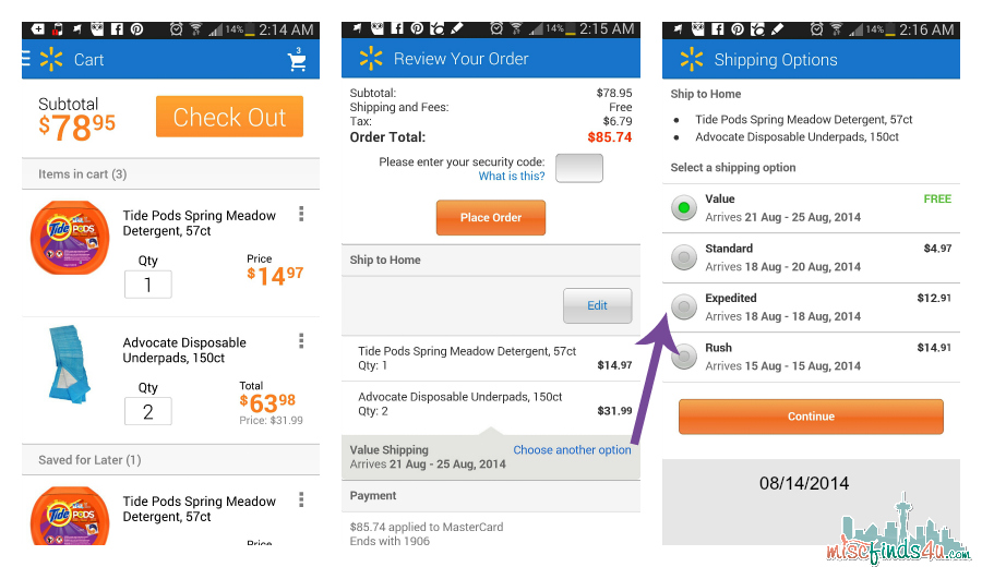 Walmart Smartphone App Checkout - spon