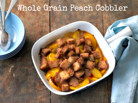 Fresh Peach & Nectarine Whole Grain Cobbler Recipe - #BakedFreshLocally #sponsored #MC 
