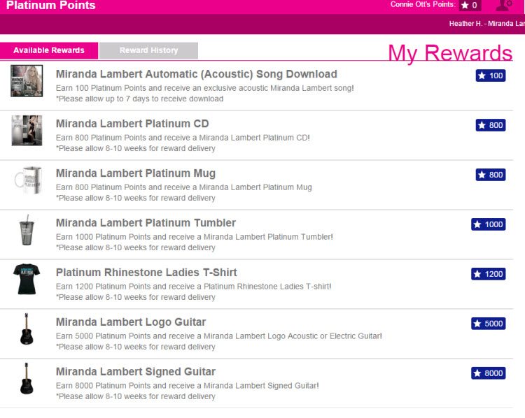 Amanda Lambert Crystal Light Points - Rewards  Miranda Lambert Platinum Points Program #CrystalLightWM #RanFan #MC #sponsored
