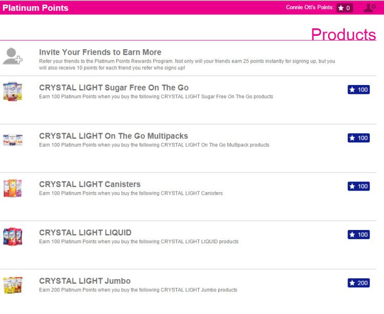 Amanda Lambert Crystal Light Points qualifying products -Miranda Lambert Platinum Points Program #CrystalLightWM #RanFan #MC #sponsored