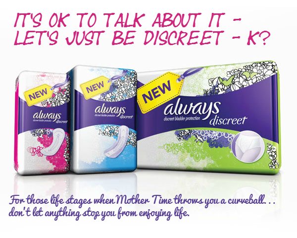 PG- Always Discreet Product Line-Up - Bladder Leakage - Always Discreet Keeps Mother Time at Bay #AlwaysDiscreetatTarget #CleverGirls ad