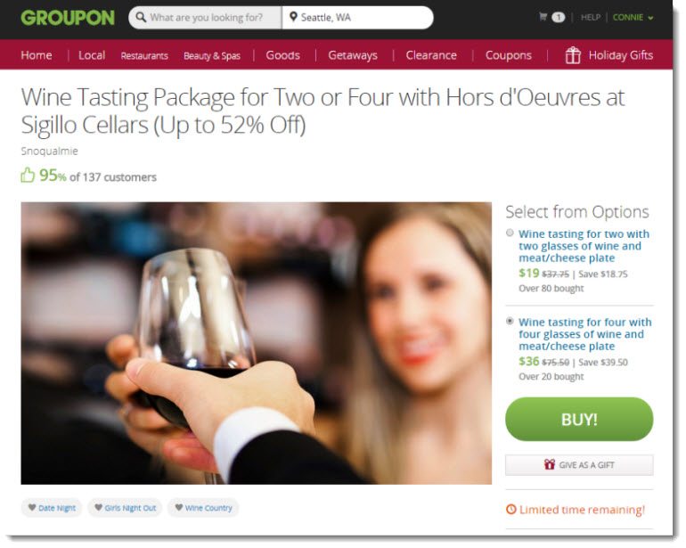 Groupon Wine Tasting Package - Groupon Gift Experience: Wine Tasting Night Out for New Parents #GiftGroupon #ad