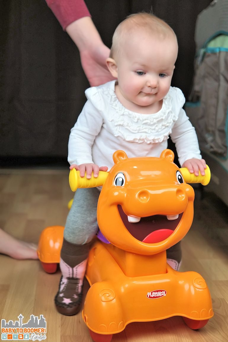 Toddler Toys: Playskool ROCK, RIDE ‘N STRIDE HIPPO Toy - Ad