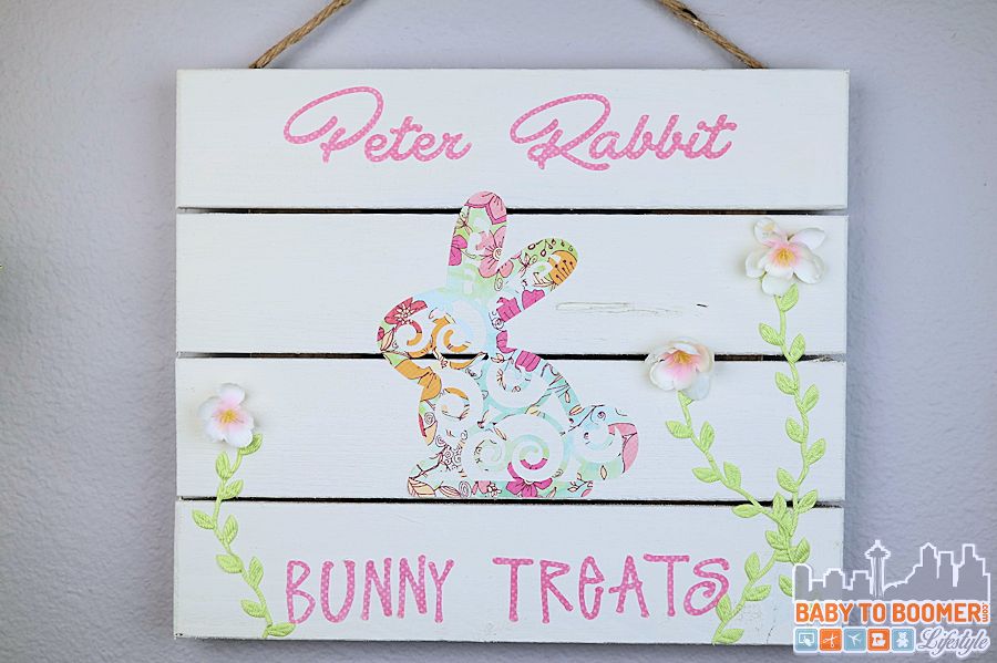 Easy Easter Crafts: Peter Rabbit Bunny Treats Sign