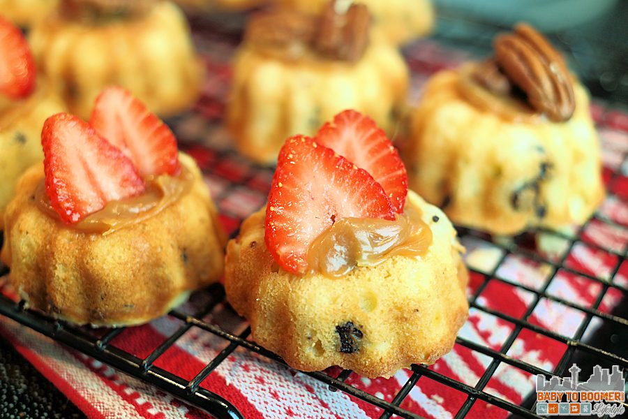 Chocolate Chip Caramel Strawberry Pecan Muffins - finished ad