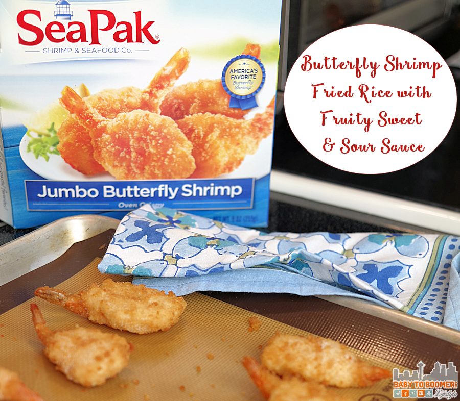 Butterfly Shrimp Fried Rice with Fruity Sweet & Sour Sauce #MoreCoastal @SeaPakShrimpCo ad