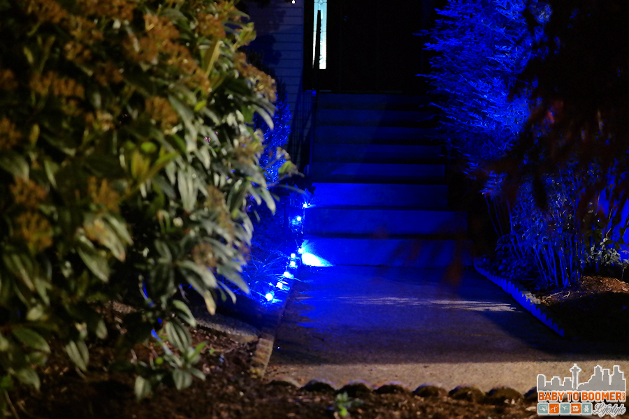 LIGHTIFY Gardenspot Lights - All Blue OSRAM SYLVANIA LIGHTIFY Gardenspot Mini RGB LED Outdoor Lights #LIGHTIFY #IC #ad