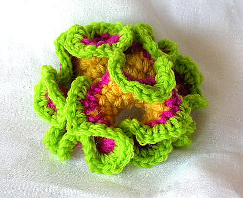 Hyperbolic Crochet Pseudosphere Scrubbie Free Crochet Pattern by Timary Peterson