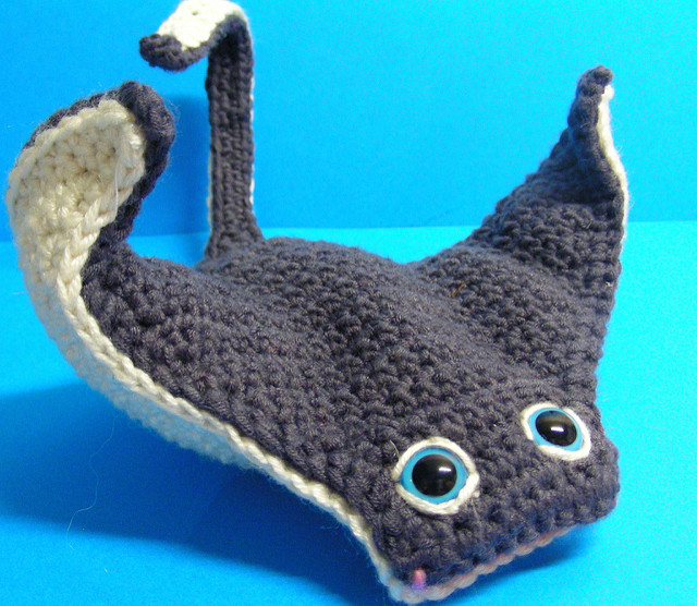 Manta Ray - free amigurumi crochet pattern by Brigitte Read