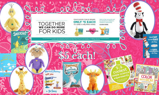 Buy Dr Seuss Books and Plush for $5 & Kohl’s Will Donate to Kids in Need!