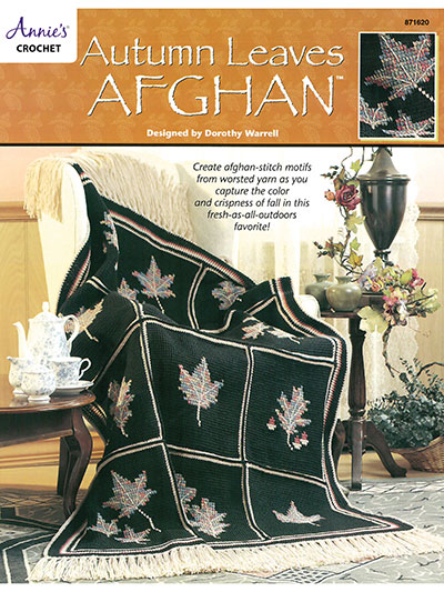 Autumn Leaves Afghan Tunisian Crochet Pattern