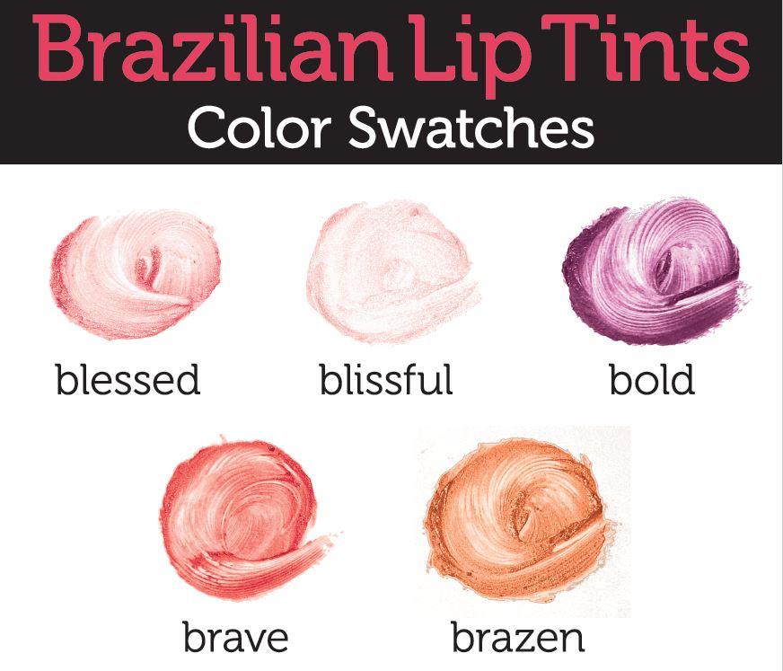 Brazilian Vegan Lip Tints Color Swatch - by Eco Lips - Photo Credit: Eco Lips